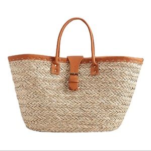 SHIRALEAH Natural Woven Oversize Tote NWT